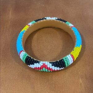 Colorful Beaded Bangle Bracelet